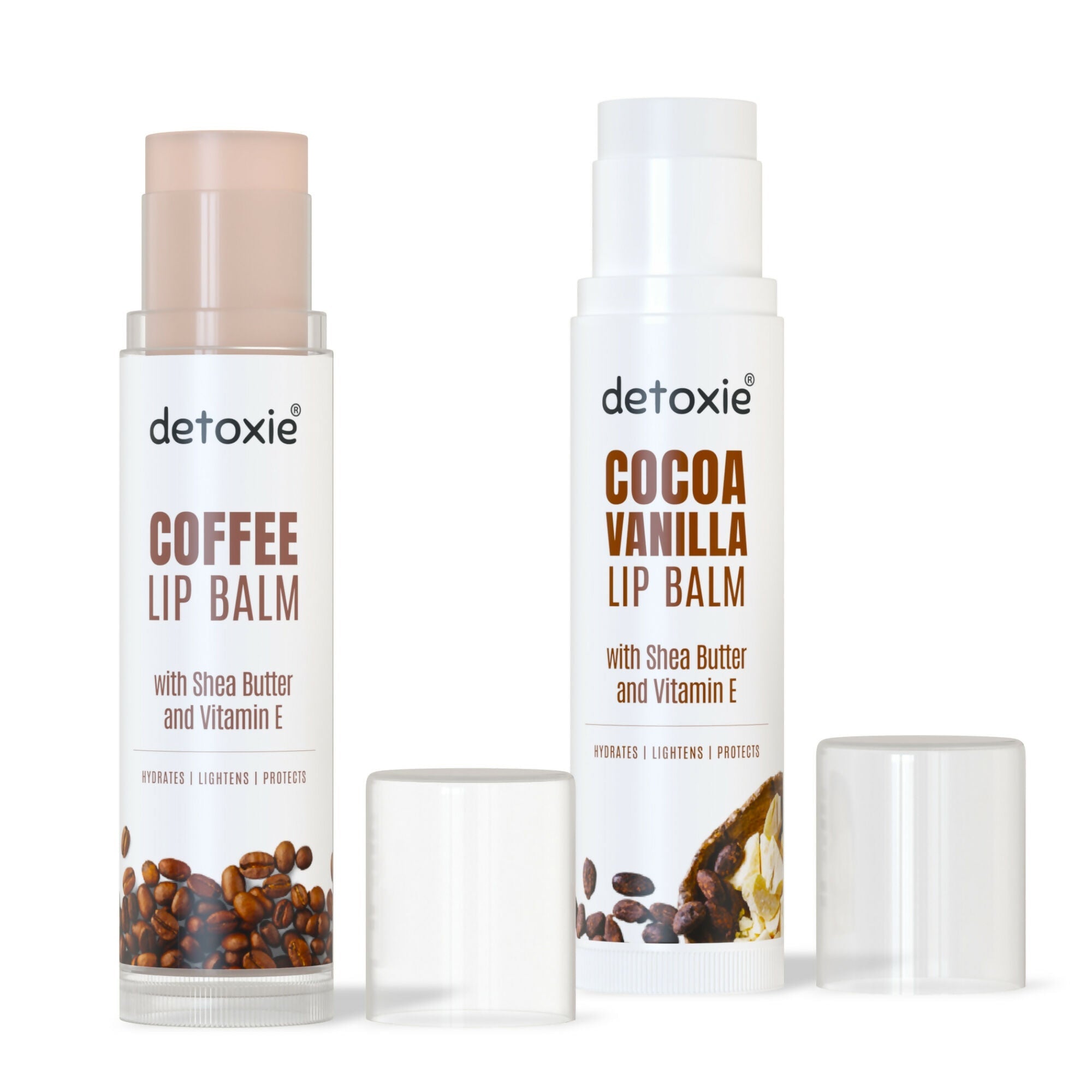 Detoxie Lip Balms Coffee & Cocoa Vanilla With Shea Butter Vitamin E and Liquorice | Grab2Buy