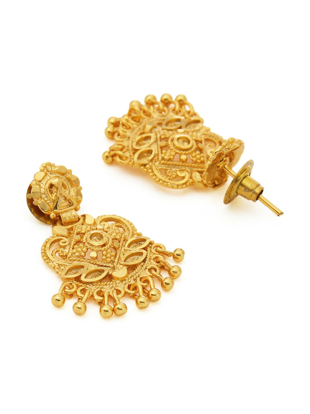 Ruby Raang Traditional Gold Earrings | Grab2Buy