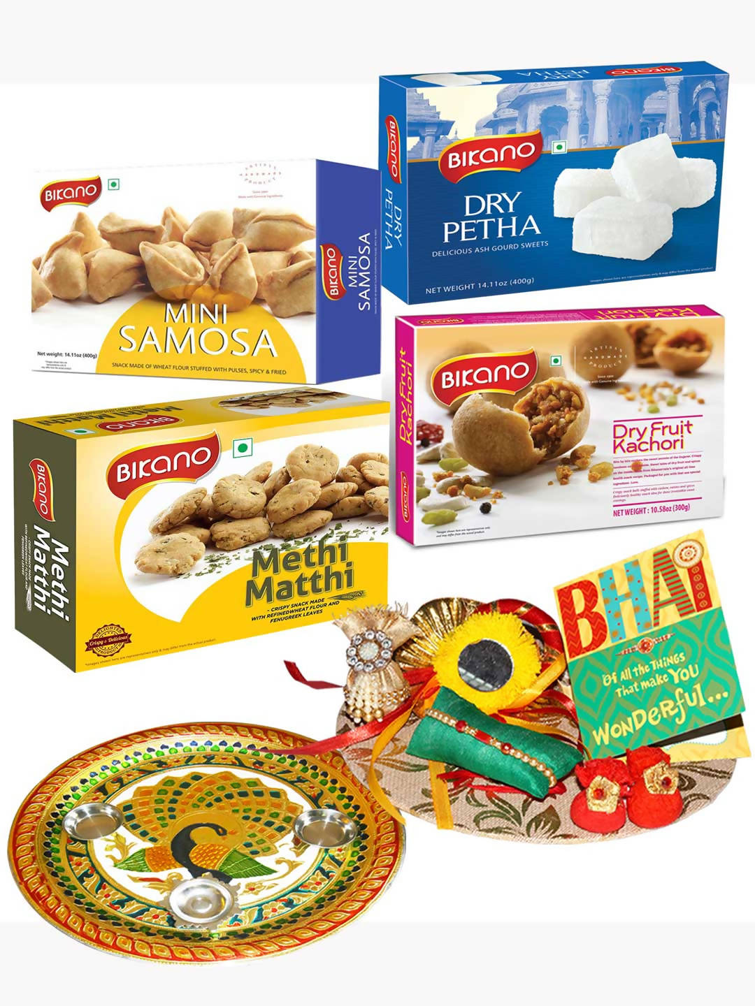 Bikano Snacks Magic Rakhi Puja Thali Gifts | Grab2Buy