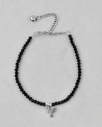 VOJ Set of 2 Bird Black Beads Anklet
