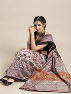 Saree Mall Warli Saree with Sleek border | Grab2Buy