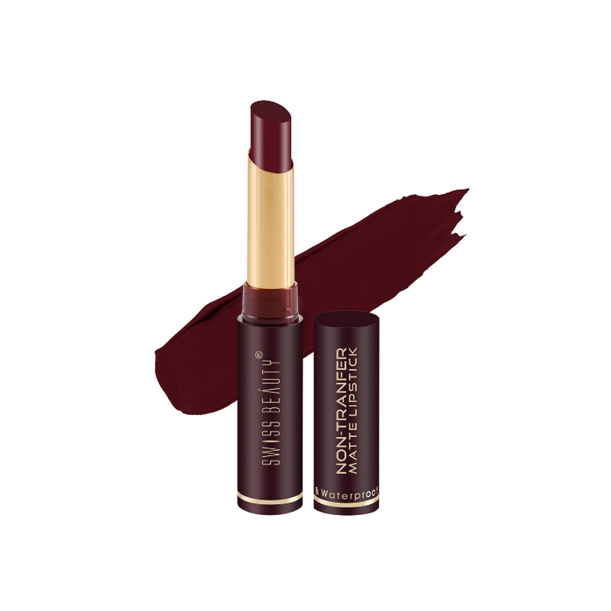 Swiss Beauty Non-Transfer Matte Lipstick - 10 Wine Blush | Grab2Buy