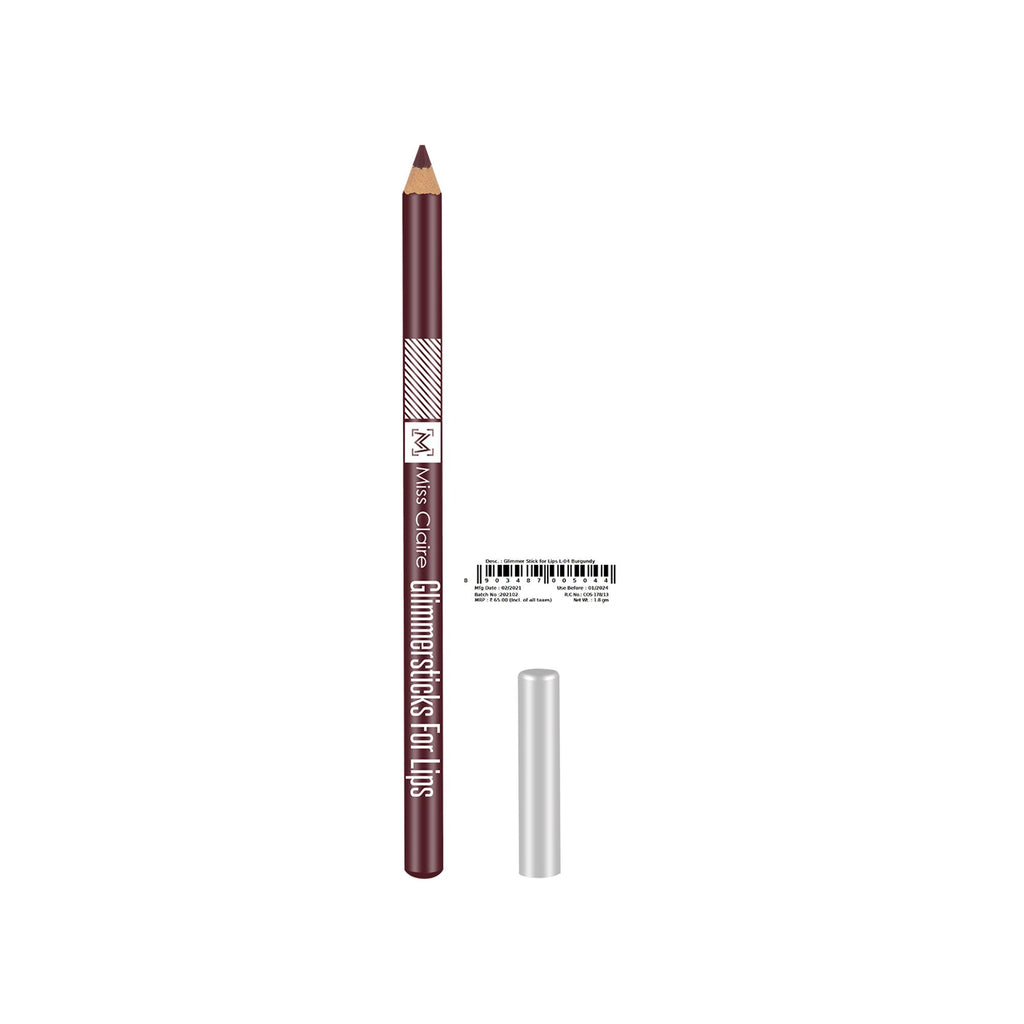 Miss Claire Glimmersticks For Lips - Burgundy L-04 | Grab2Buy