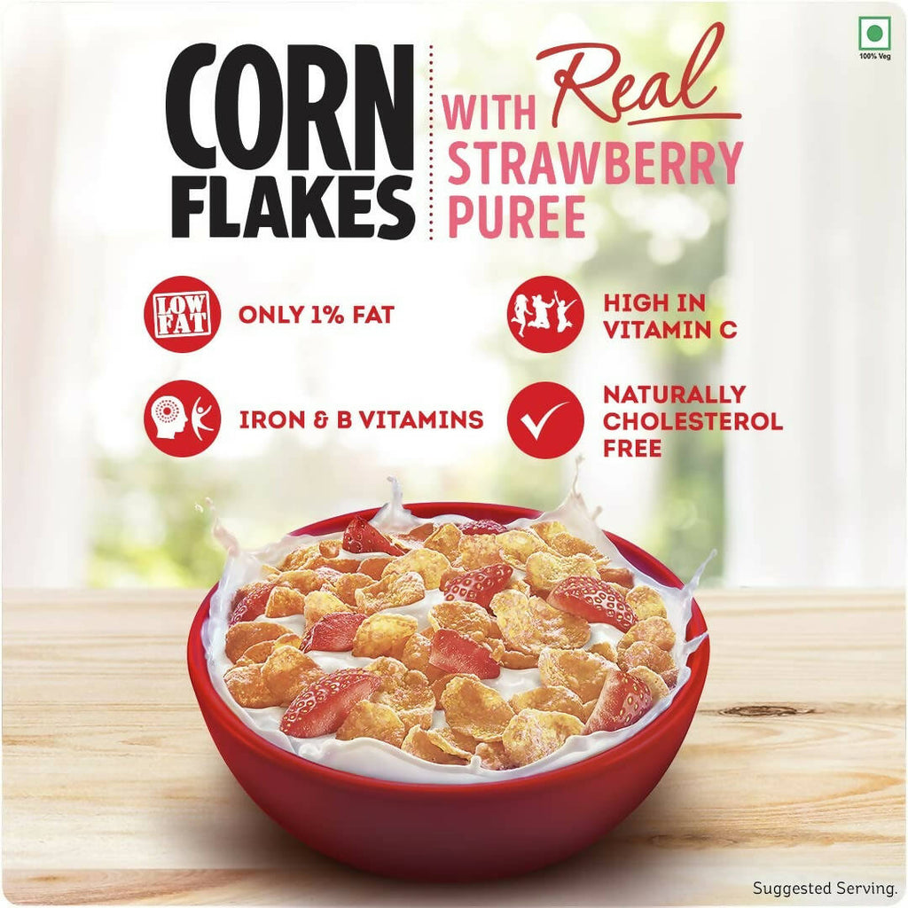 Kellogg's Corn Flakes With Real Strawberry Puree | Grab2Buy
