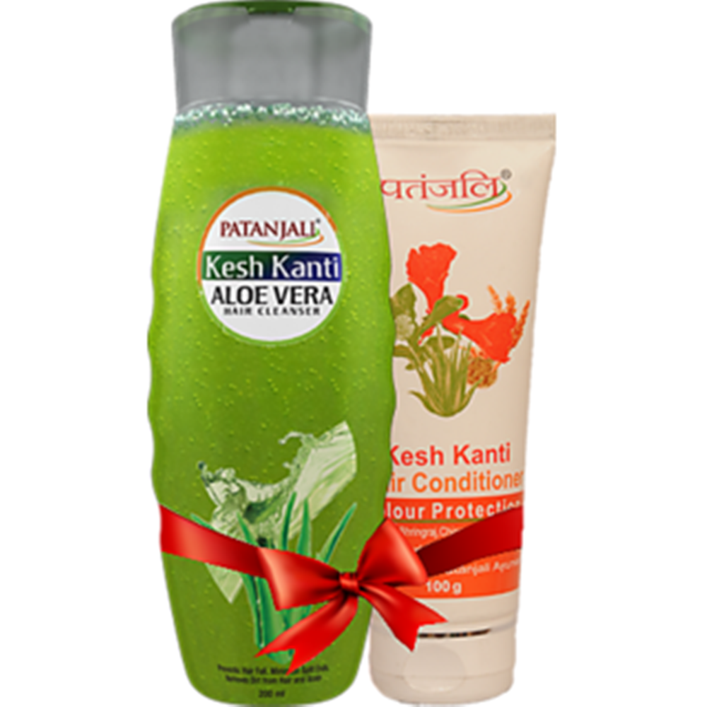 Patanjali Aloevera Shampoo & Colour Protection Conditioner Combo Pack | Grab2Buy