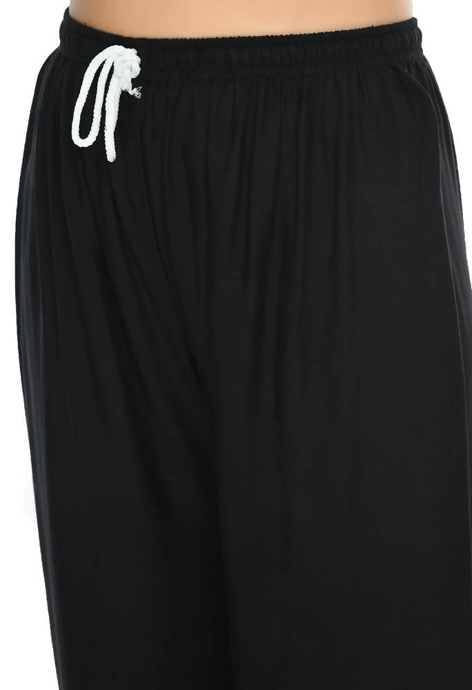 Mominos Fashion Moeza Reyon Cotton Black Cut Work Palazzo | Grab2Buy