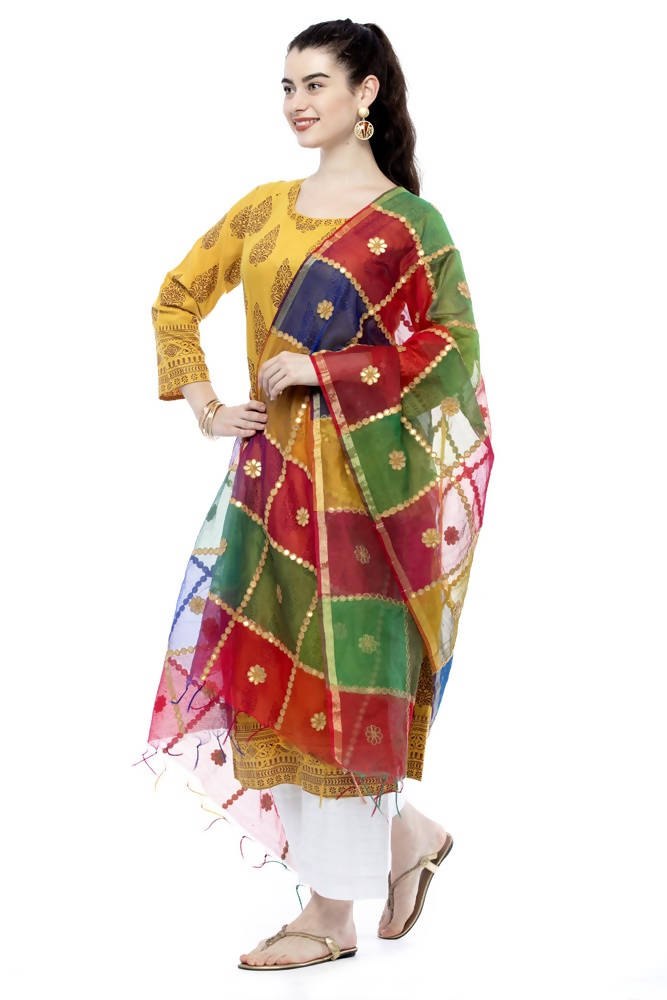 Mominos Fashion Multi Gota Box Dupatta | Grab2Buy