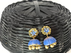 Terracota Beautiful Blue Terracotta Flower Studs with Jhumkas | Grab2Buy