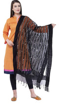 Mominos Fashion Black Orgenza Mirror Stripe Dupatta | Grab2Buy