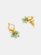 Ruby Raang Diamond Pearl Dangling Earrings | Grab2Buy