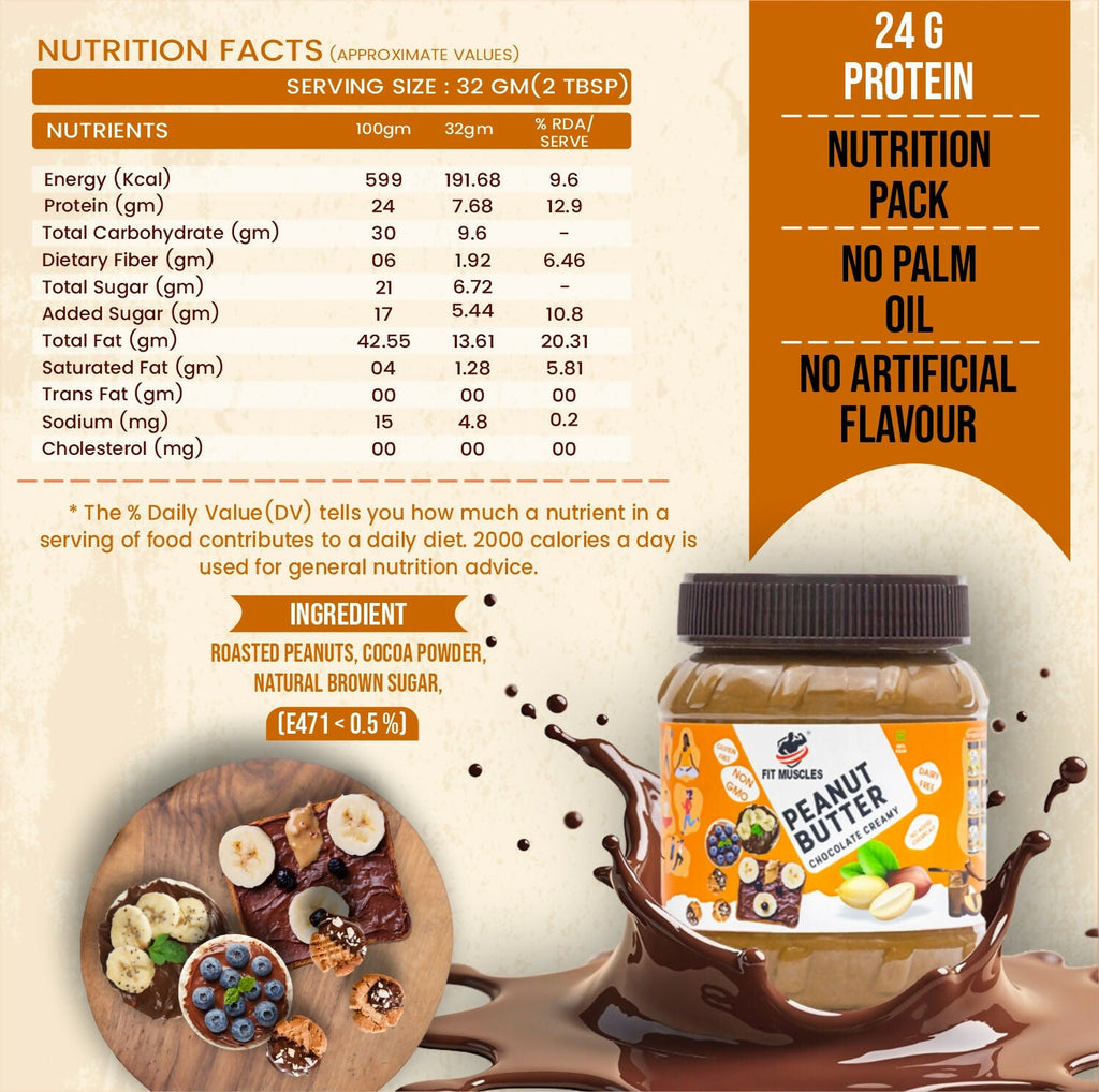 Fit Muscles Chocolate Creamy Peanut Butter | Grab2Buy