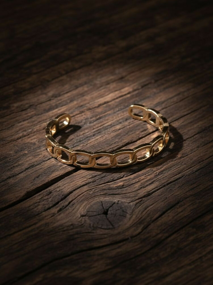NVR Men's Rose Gold Plated Cuff Bracelet | Grab2Buy