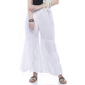 Mominos Fashion Reyon Cotton White Palazzo | Grab2Buy