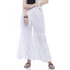 Mominos Fashion Reyon Cotton White Palazzo | Grab2Buy