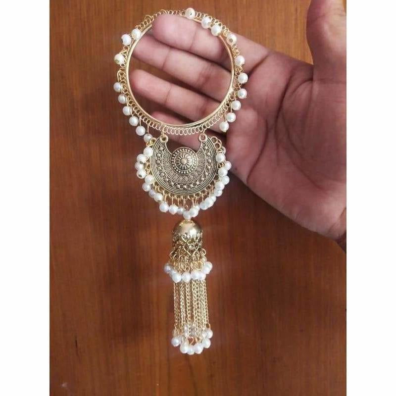 MS Fashion India Gold Color With White Pearls Party Wear Latkan Bangles | Grab2Buy