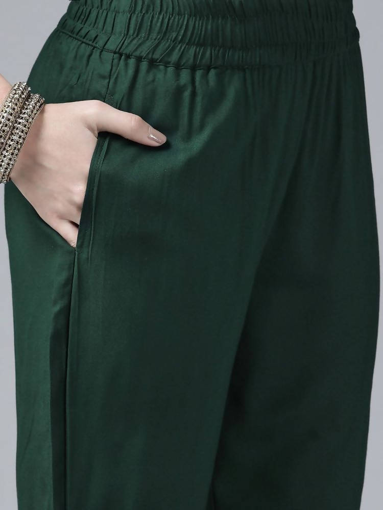 Yufta Women's Rayon Kurti With Pant Dupatta Set | Grab2Buy