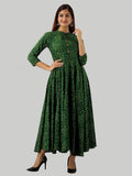 Vamika Rayon Green Party Wear Kurti | Grab2Buy