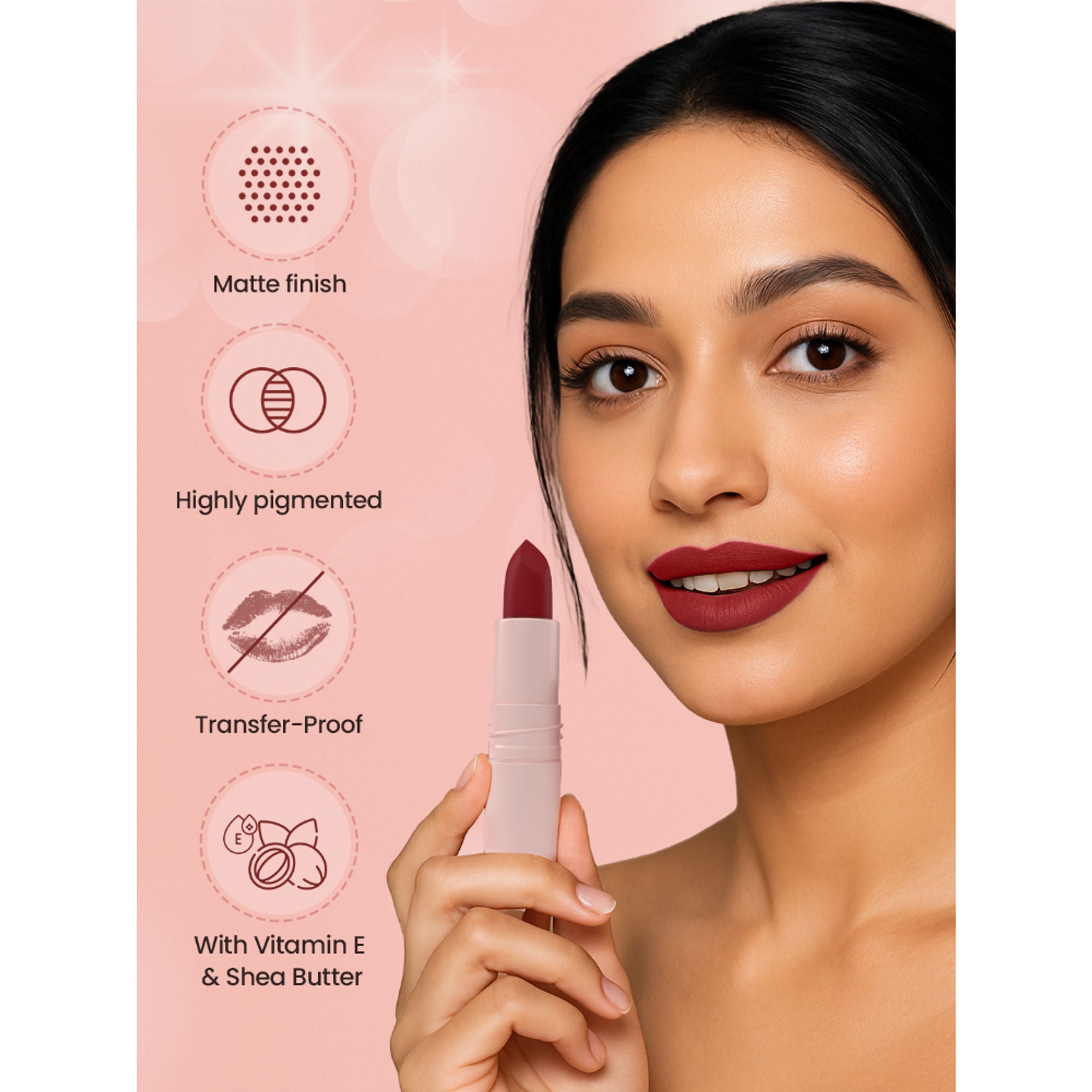 Swiss Beauty Stay All Day Lipstick - 05 Bossy | Grab2Buy