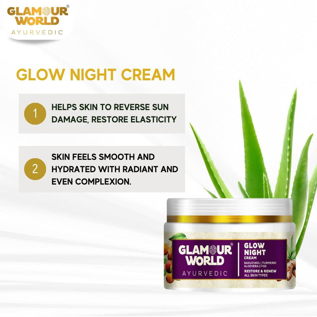 GLAMOUR WORLD AYURVEDIC Glow Night Cream | Grab2Buy