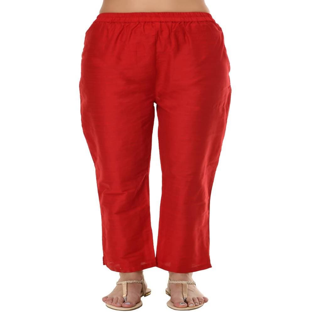 Lagi Women's Red Poly silk Straight Embroidred Kurta & Pant (RO116B) | Grab2Buy