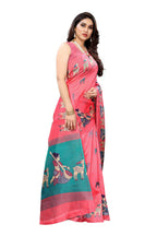 Vamika Pink Kalamkari With Jhalar Khadi Silk Saree | Grab2Buy