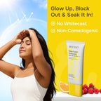 Swiss Beauty Care Glow Fusion Sunscreen SPF 50 PA++++ - 1% Niacinamide & Raspberry Extract