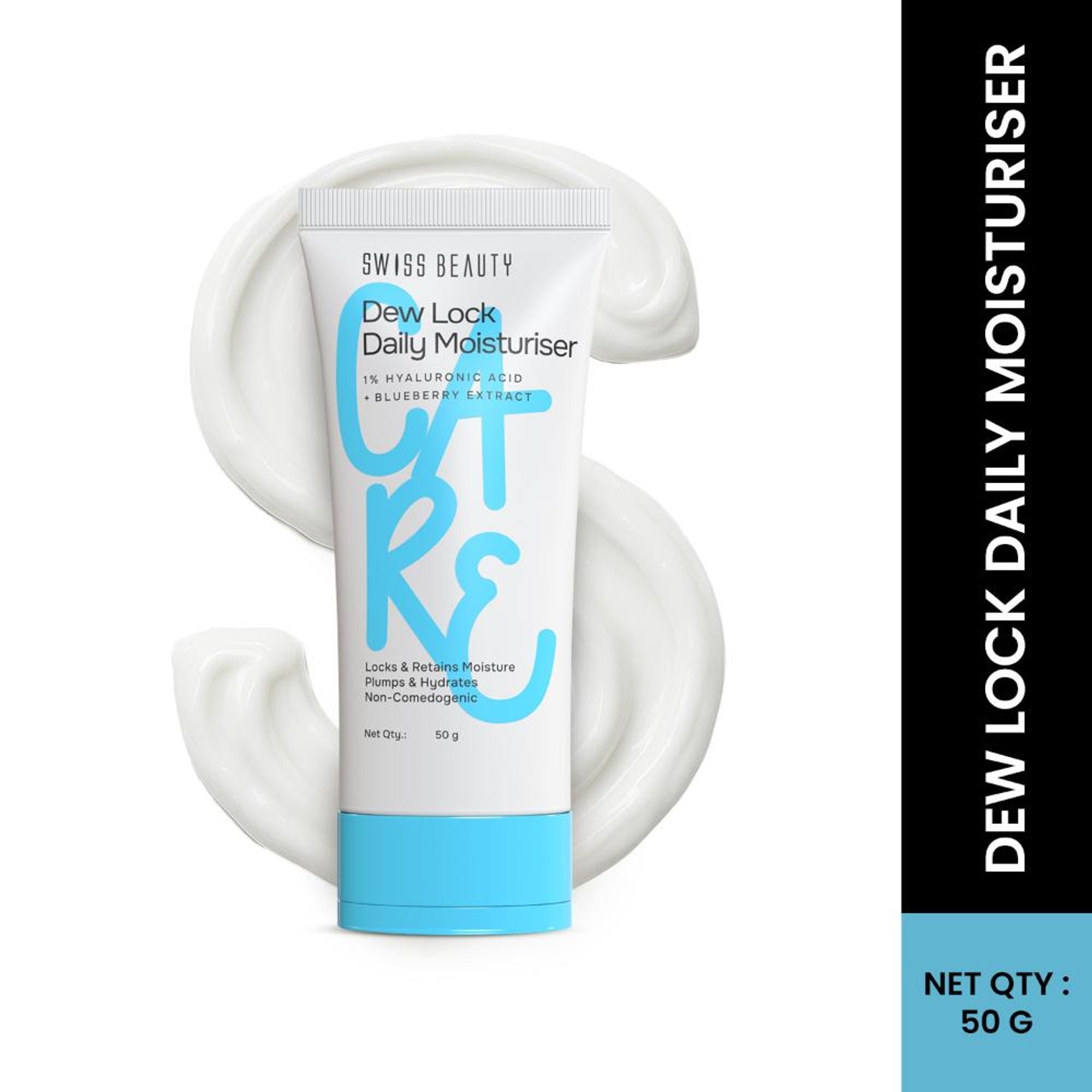 Swiss Beauty Care Dew Lock Daily Moisturiser - 1% Hyaluronic Acid & Blueberry Extract | Grab2Buy