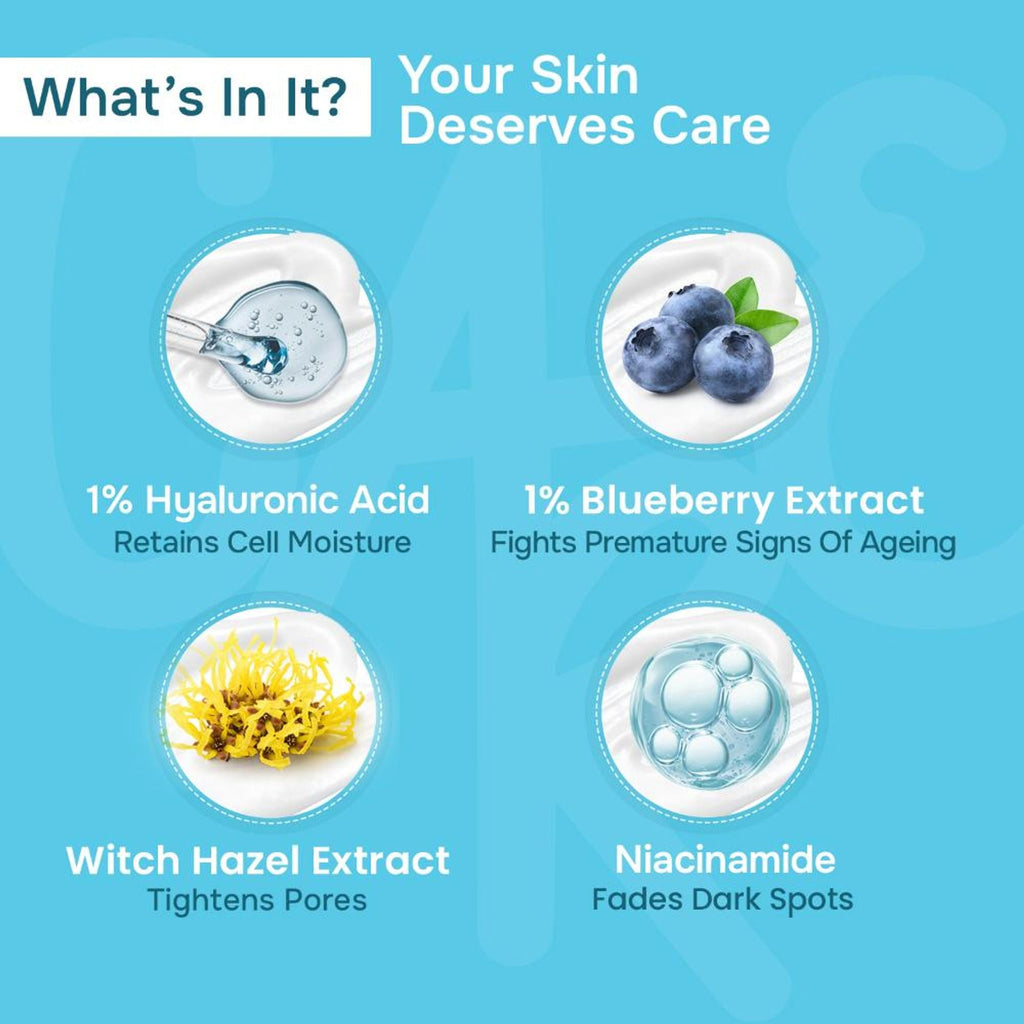 Swiss Beauty Care Dew Lock Daily Moisturiser - 1% Hyaluronic Acid & Blueberry Extract | Grab2Buy