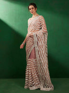 Sangria Embellished Party Wear Saree | Grab2Buy