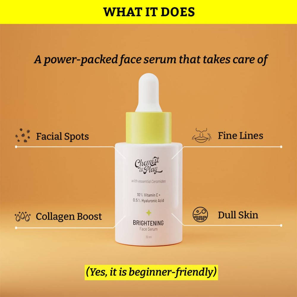 Chemist at Play 10% Vitamin C Skin Brightening Face Serum For Combination Skin | Grab2Buy