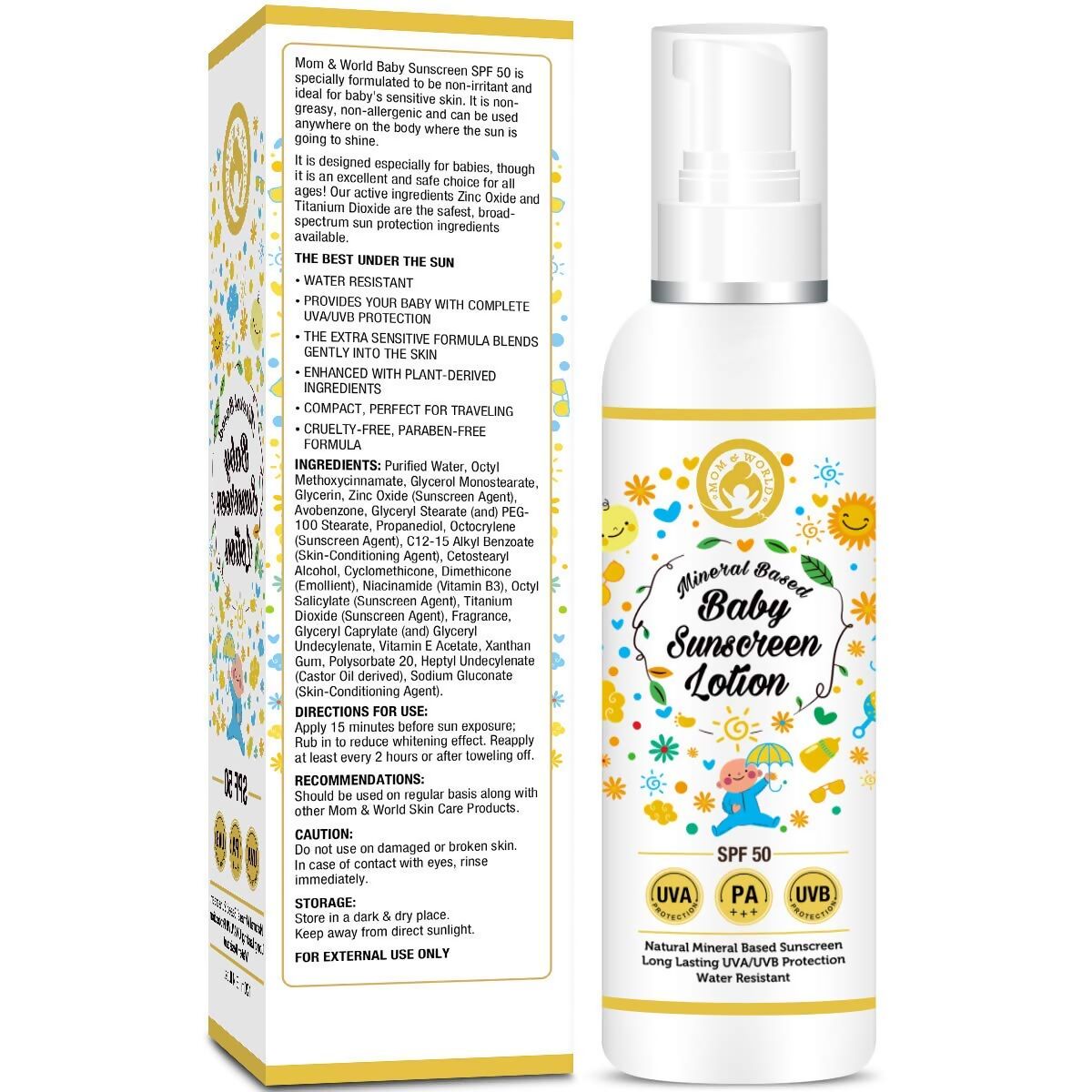 Mom & World Baby Sunscreen Lotion | Grab2Buy