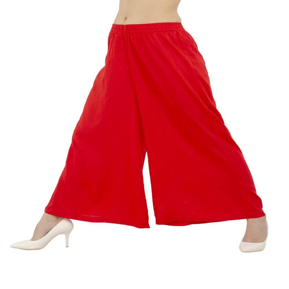 Lagi Women's Red Solid Palazzo (PLZ03B) | Grab2Buy