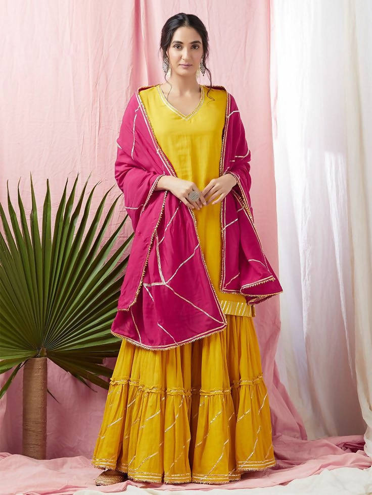 Cheera Turquoise Kurta Skirt Dupatta Set (CH049K) | Grab2Buy