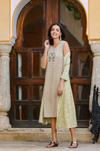 Yufta Green Printed and Embroidered Dress | Grab2Buy