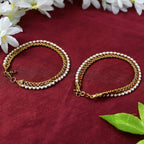 Mominos Fashion Kamal Johar Red Kundan Anklets | Grab2Buy