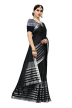 Vamika Black Cotton Silk Weaving Saree (Twitter Black) | Grab2Buy