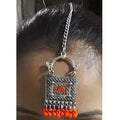 MS Fashion India Orange Color Drops Jaipur Maang Tikka | Grab2Buy