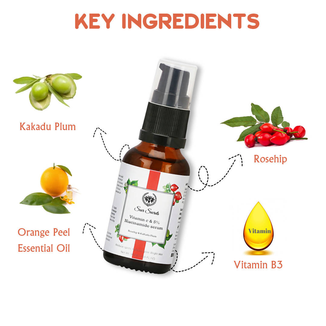 Seer Secrets Vitamin C & 5% Niacinamide Serum | Grab2Buy