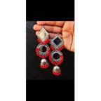 MS Fashion India Muskan Fancy Oxidized Mirror Jhumki Earrings | Grab2Buy