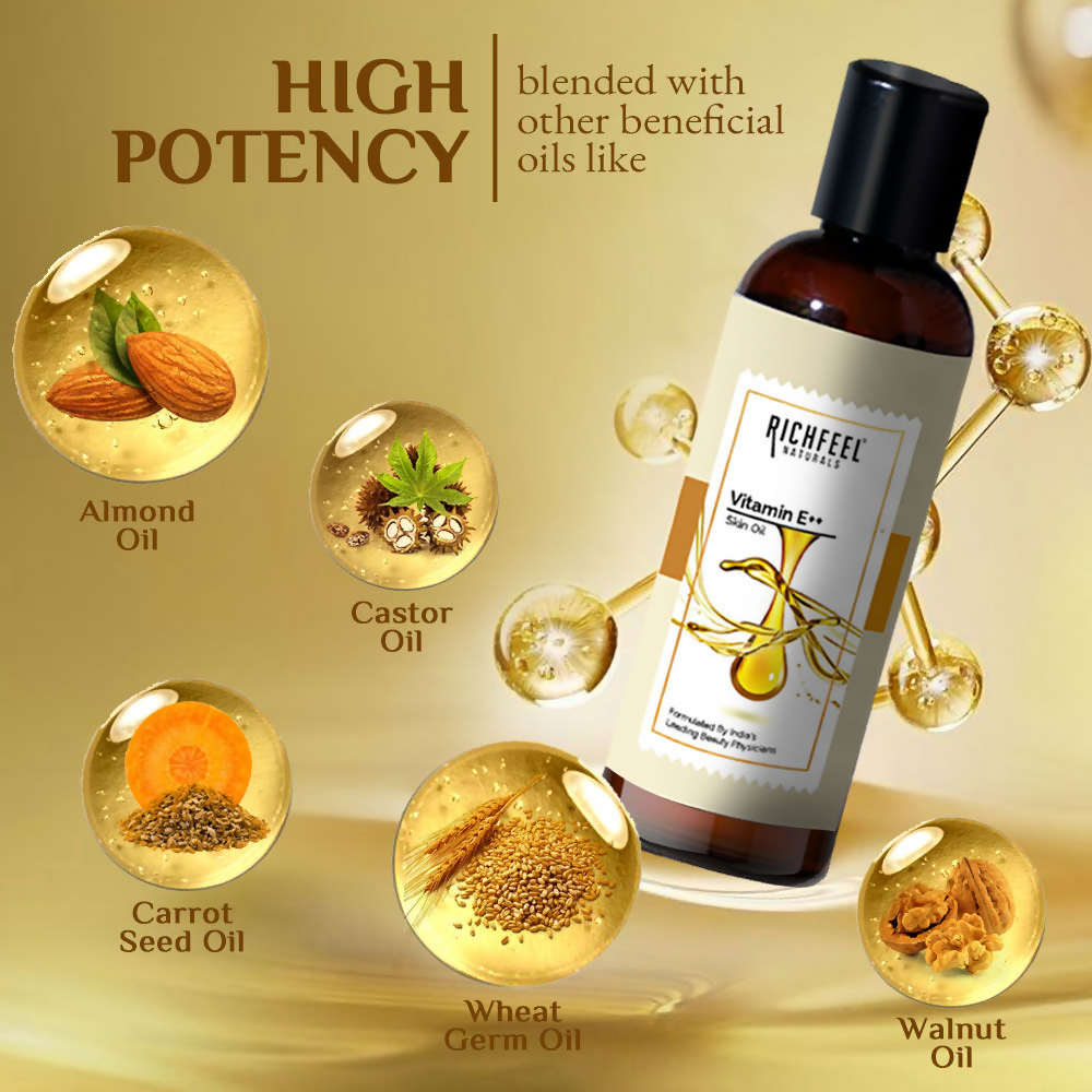 Richfeel Vitamin E Oil Almond, Wheatgerm Walnut & Carrot Blend | Grab2Buy