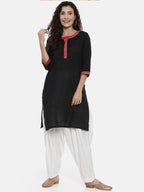 Souchii White Solid Loose-Fit Patiala | Grab2Buy