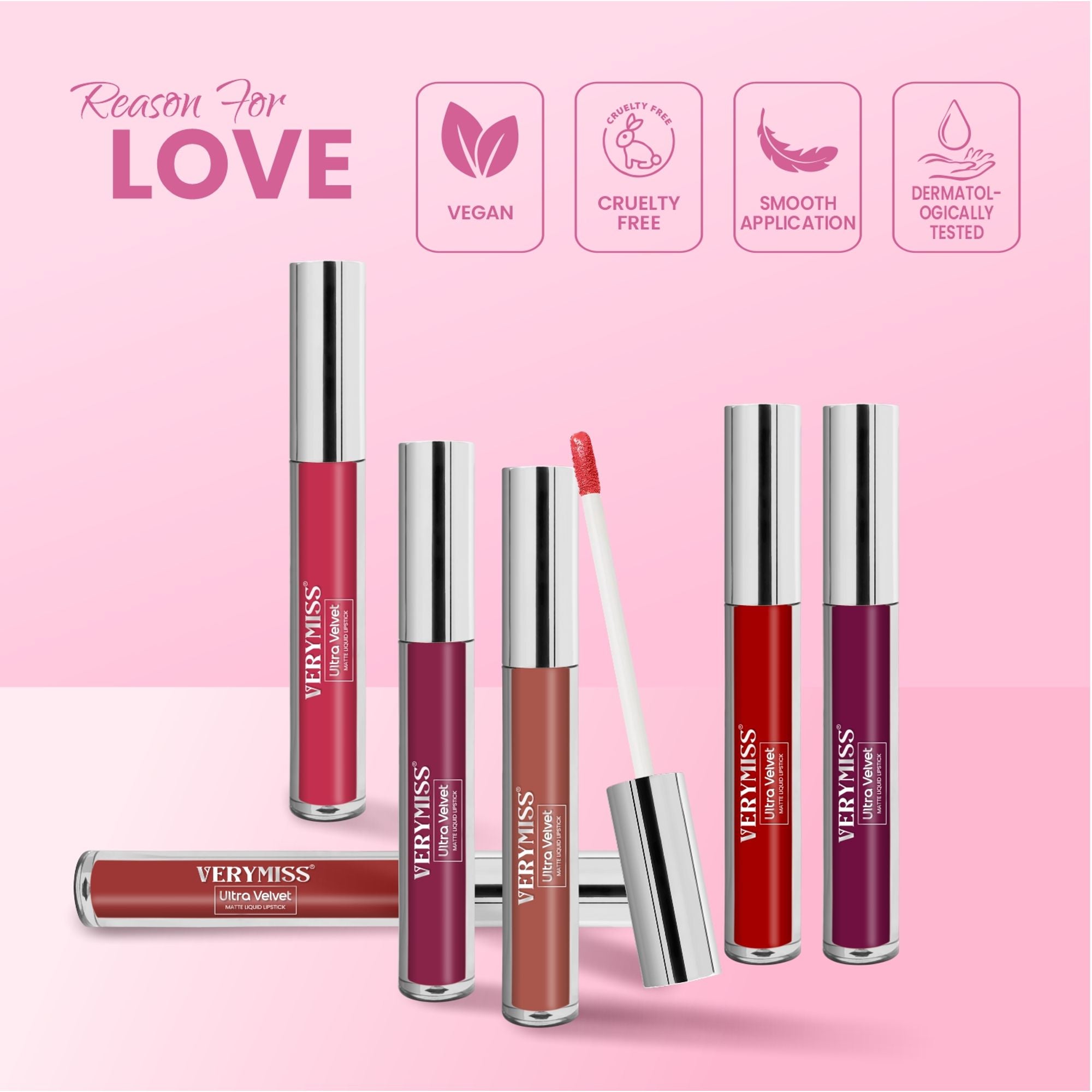 VERYMISS Ultra Velvet Matte Liquid Lipstick - 204 Burgandy Red