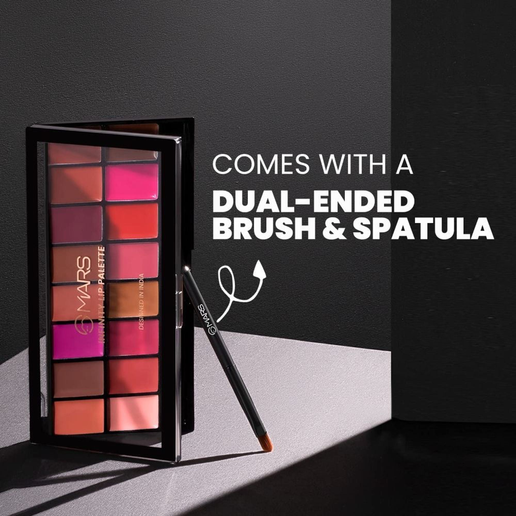 MARS Cosmetics Infinity Lip Palette with Spatula cum Applicator - 02 Multicolor | Grab2Buy