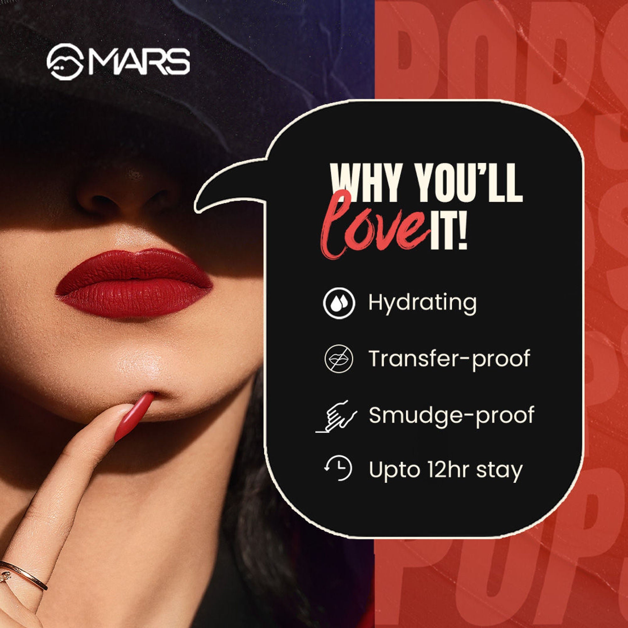 MARS Cosmetics Popstar Non Drying Liquid Mousse Lipstick - 19 Glory | Grab2Buy