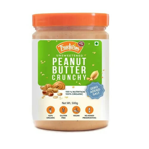 Truefarm Organic Peanut Butter Crunchy-Unsweetened | Grab2Buy