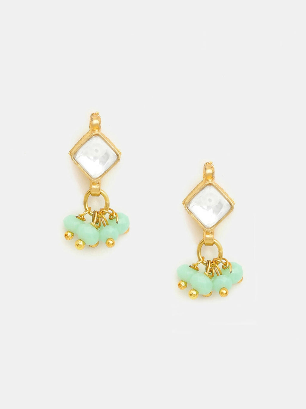 Ruby Raang Diamond Pearl Dangling Earrings | Grab2Buy