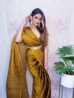 Saree Mall Mustard Party Wear Saree with Matching Blouse | Grab2Buy