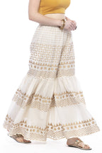 Mominos Fashion Cotton Off White Gold Print With Gota Sharara | Grab2Buy