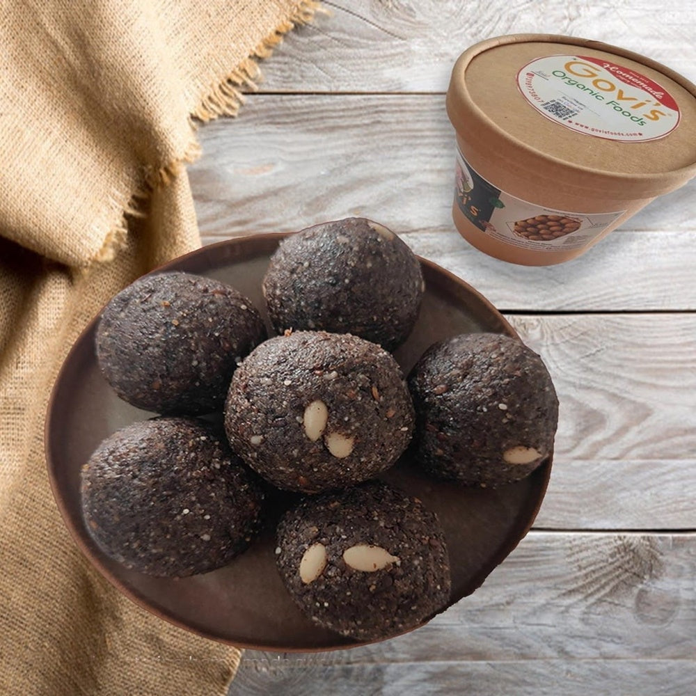 Govi’s Organic Foods - Jaggery Black Sesame Laddu (Til Ka) | Grab2Buy