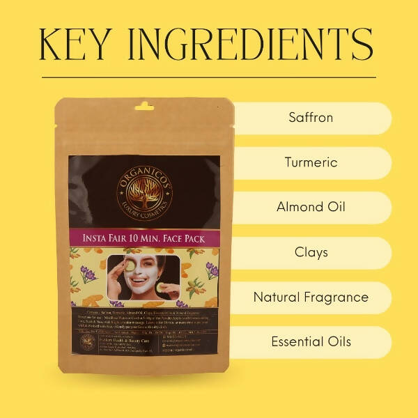 Organicos Insta Fair 10 Min Face Pack | Grab2Buy
